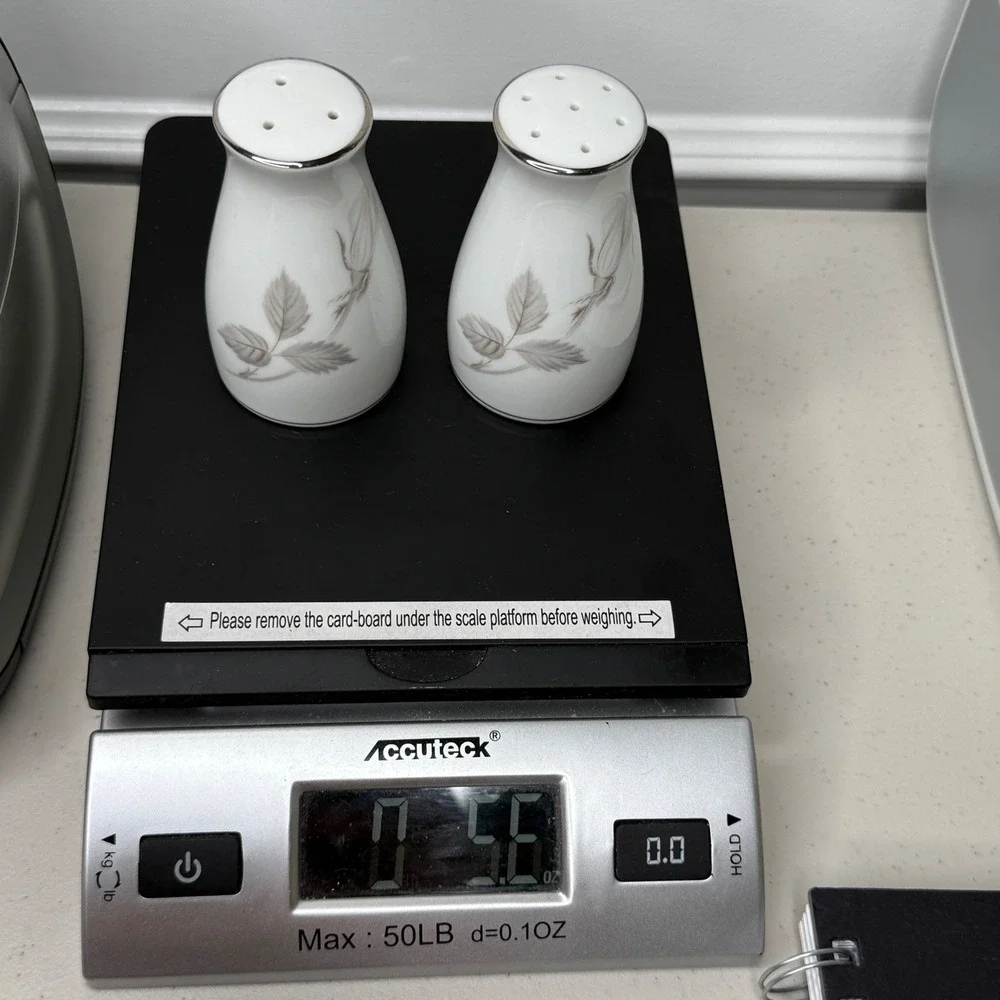Noritake‎ PLATINUM Melrose Salt & Pepper Shakers HARD TO FIND